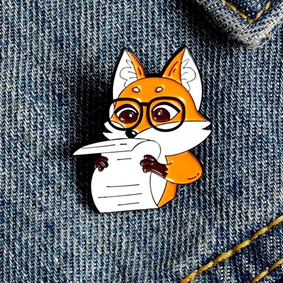 Jewelry - 🌻 {3/$20} Orange Fox Design Brooch